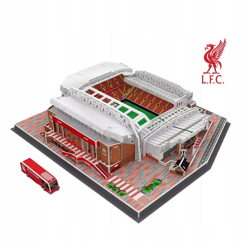 Anfield Stadiono 3D Dėlionė – Liverpool FC Klubo Modelis, 142 Detalės