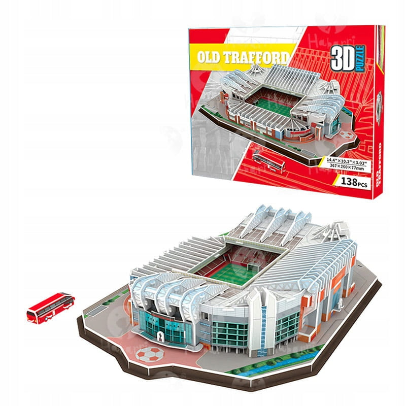 Old Trafford Stadiono 3D Dėlionė – Manchester United FC, 138 Detalės