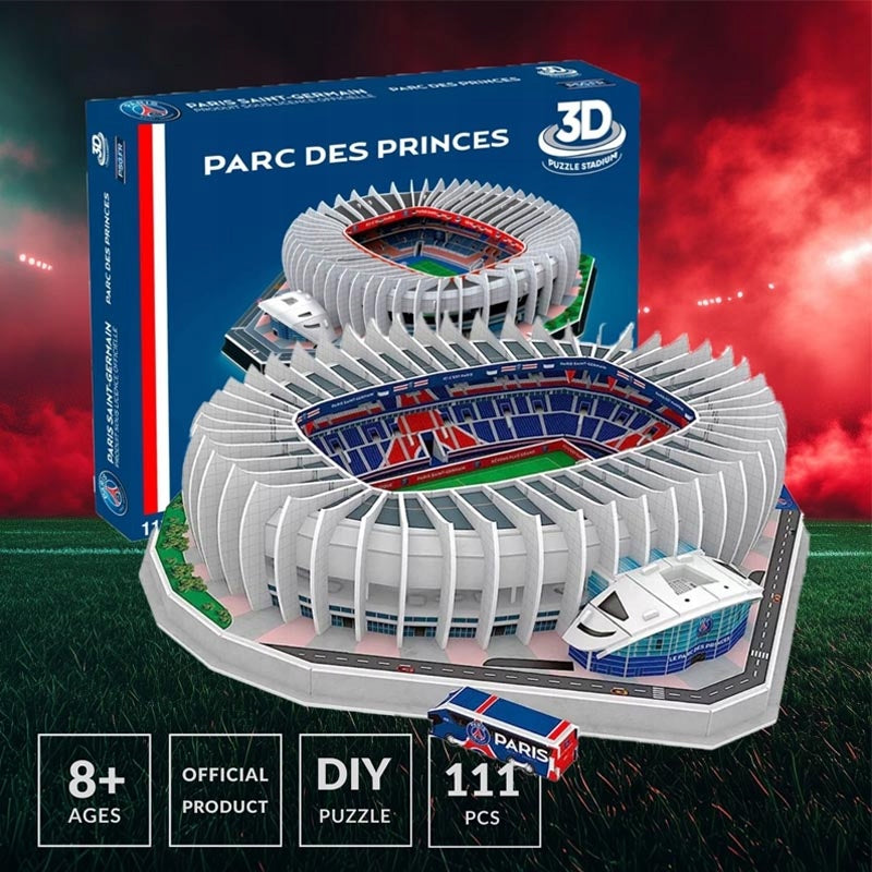 Futbolo Stadionas Parc Des Princes PSG FC – 3D Dėlionė, 111 Detalių Klubo Modelis