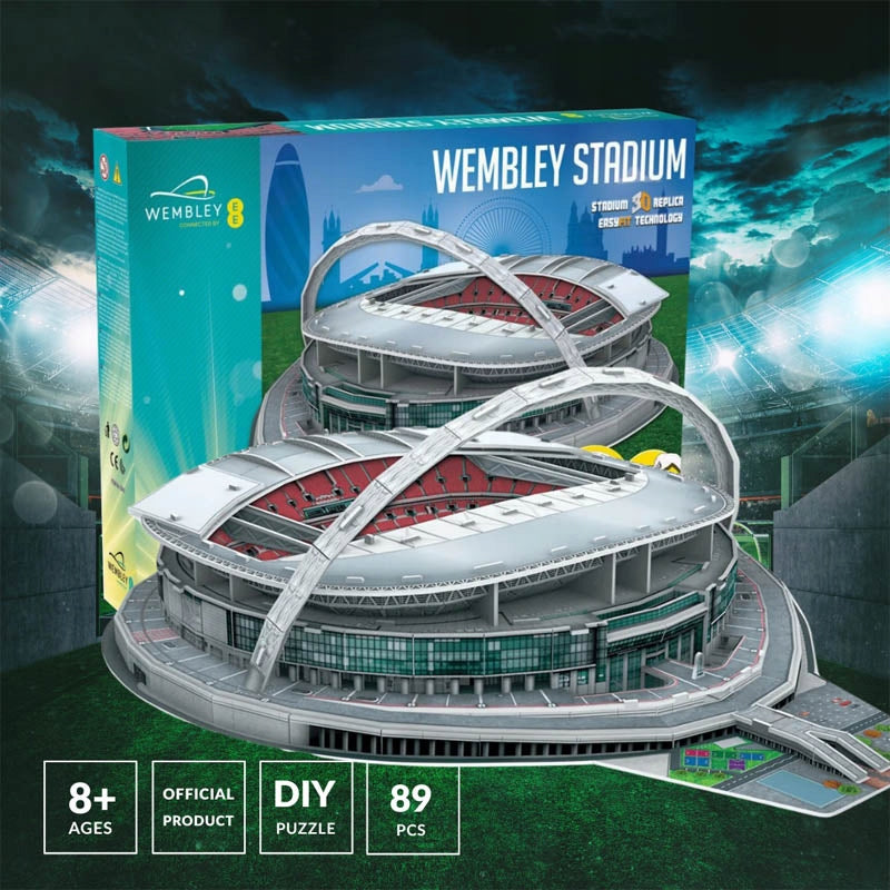 Wembley Stadiono 3D Dėlionė – 89 Dalių Futbolo Klubo Modelis