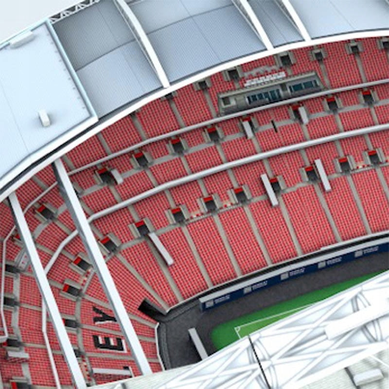 Wembley Stadiono 3D Dėlionė – 89 Dalių Futbolo Klubo Modelis