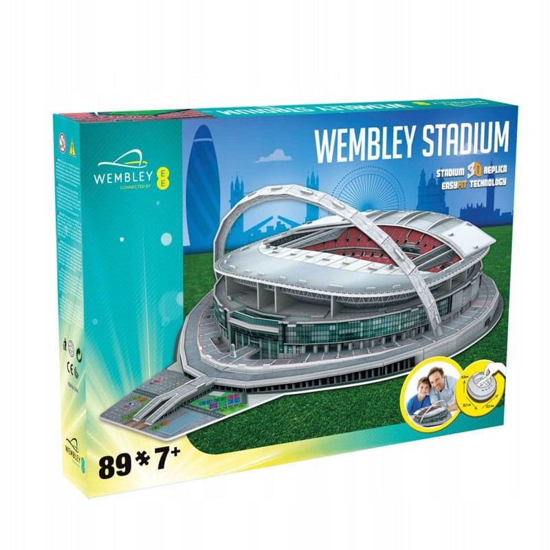 Wembley Stadiono 3D Dėlionė – 89 Dalių Futbolo Klubo Modelis