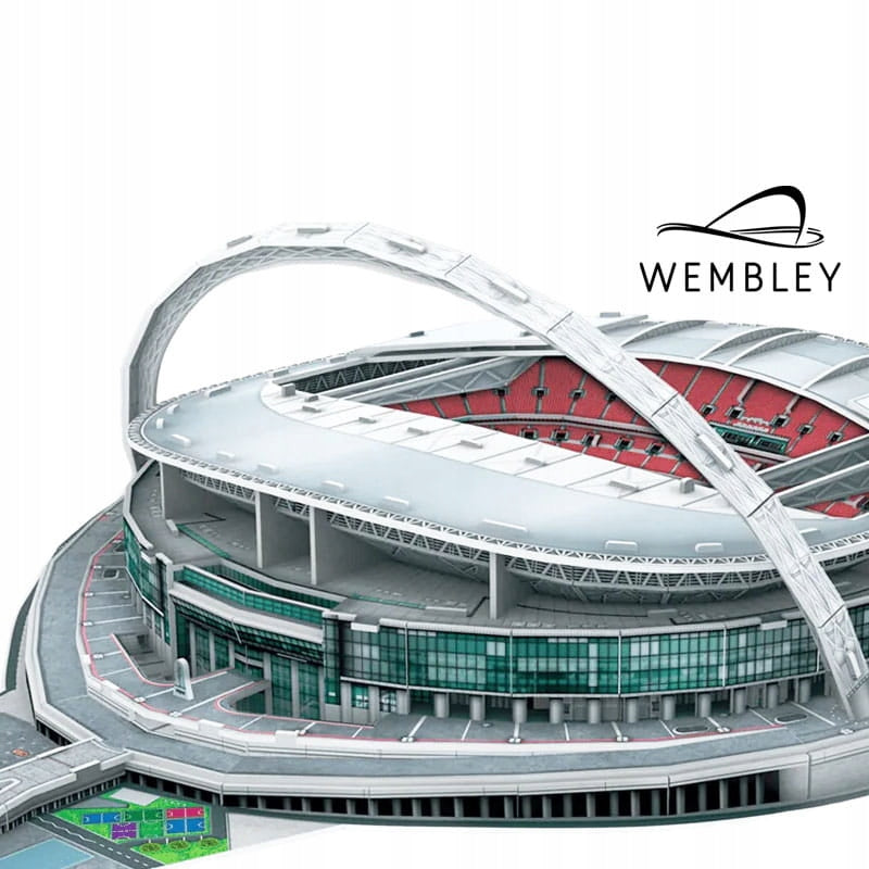 Wembley Stadiono 3D Dėlionė – 89 Dalių Futbolo Klubo Modelis