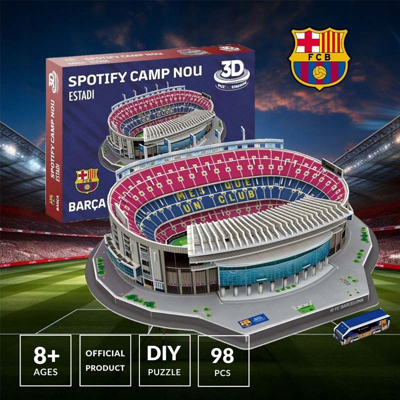 Stadiono Camp Nou 3D Dėlionė – FC Barcelona Klubo Modelis, 98 El.