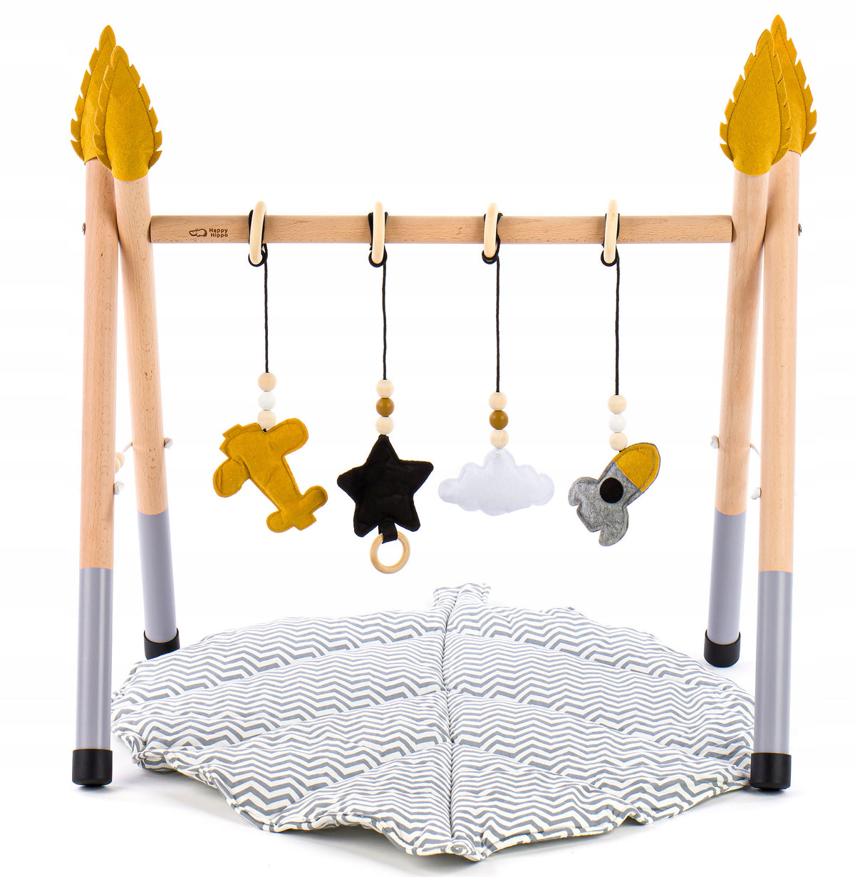 Edukacinis Gimnastikos Stovas Kūdikiams Baby Gym Grey