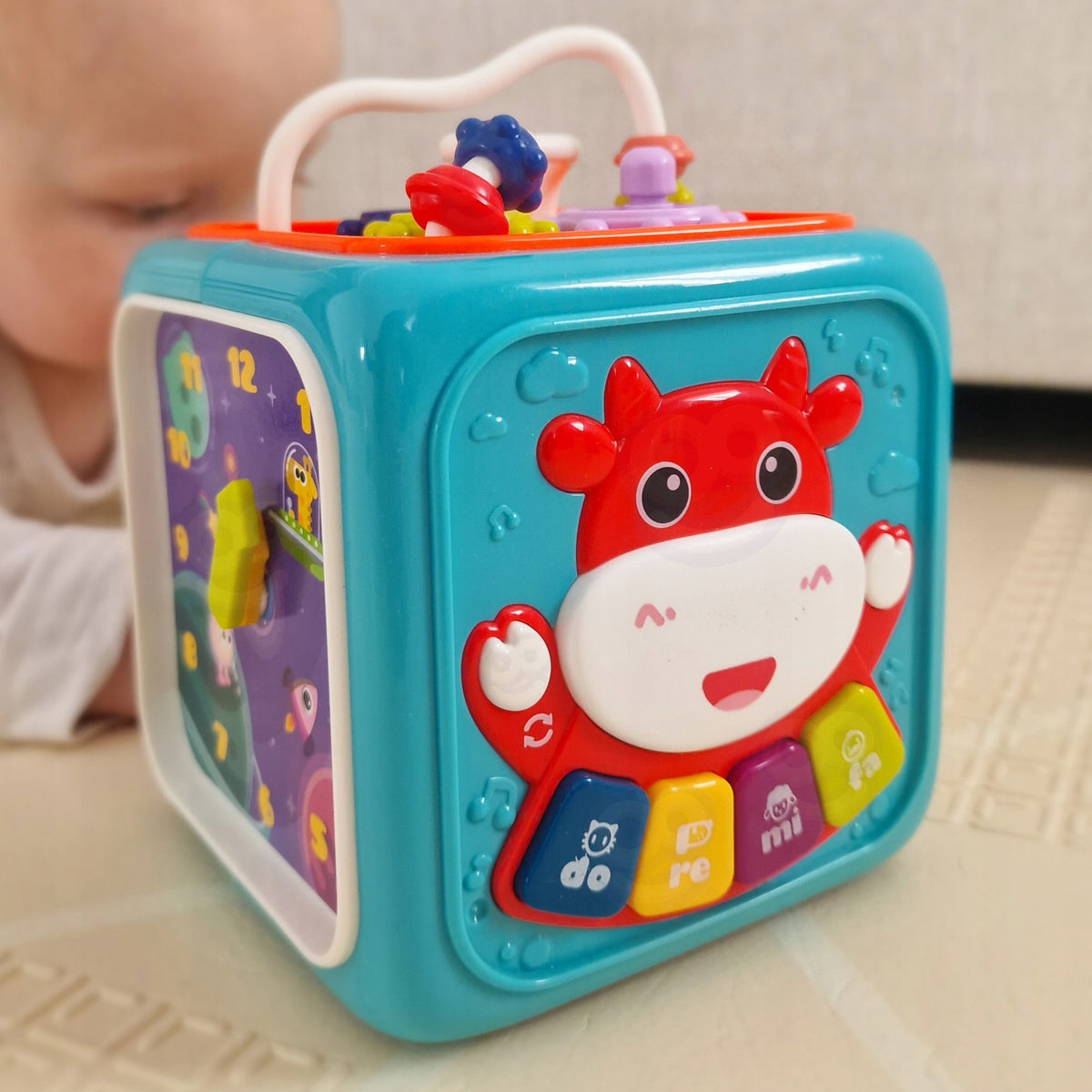 Woopie Baby Interaktyvus Sensorinis Edukacinis Montessori Kubas-Rūšiuoklė 6in1