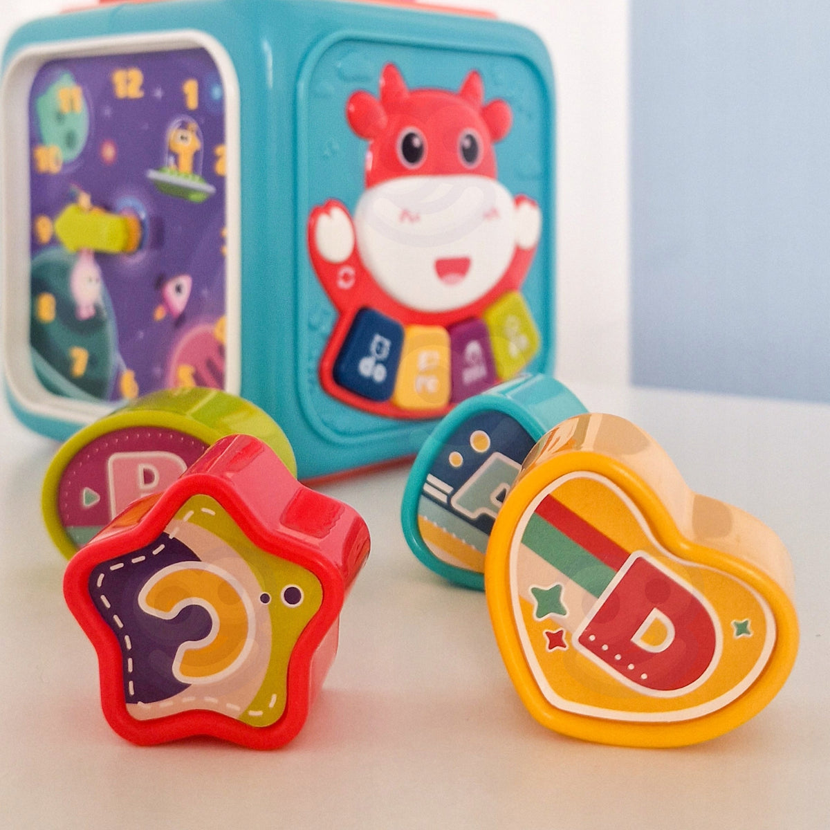 Woopie Baby Interaktyvus Sensorinis Edukacinis Montessori Kubas-Rūšiuoklė 6in1