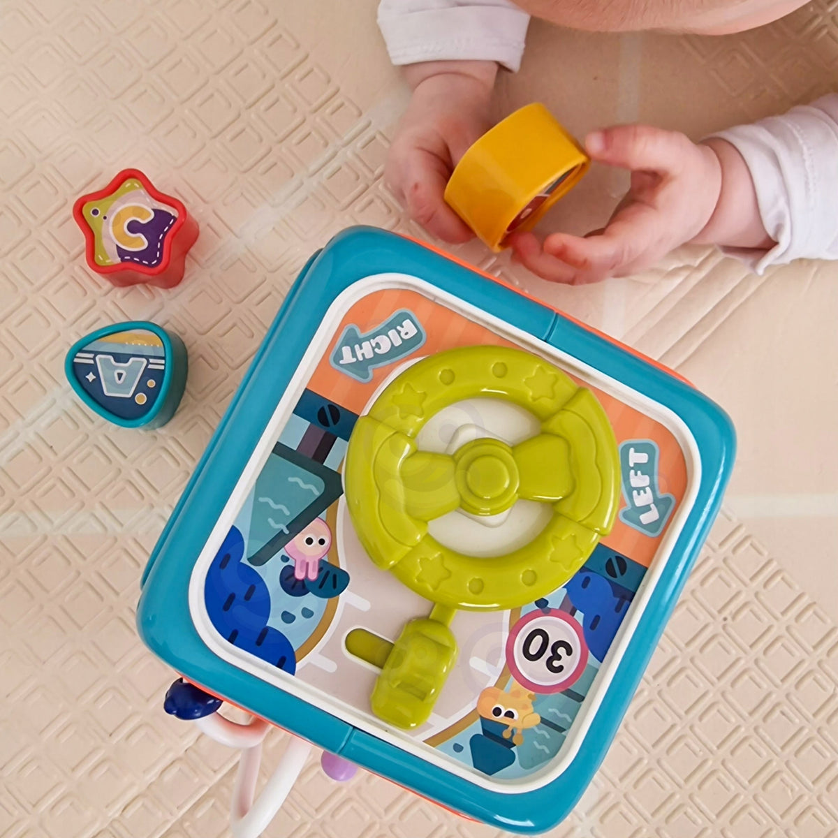 Woopie Baby Interaktyvus Sensorinis Edukacinis Montessori Kubas-Rūšiuoklė 6in1
