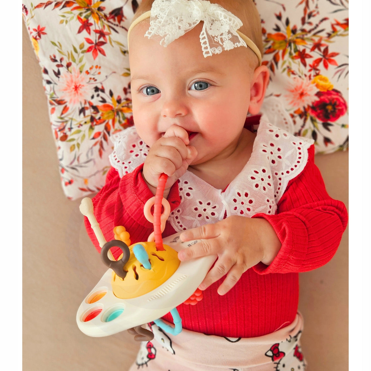 Woopie Baby Sensorinis Montessori Žaislas – Kramtukas-Barškutis UFO