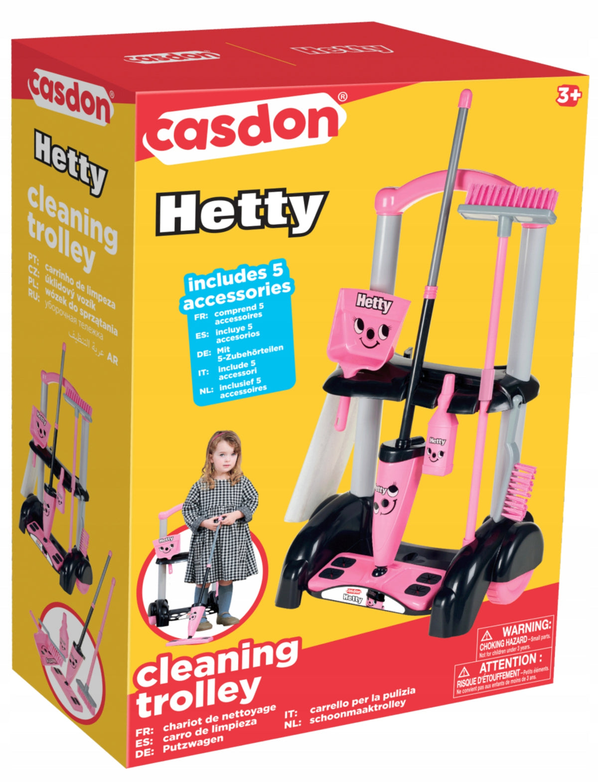 Hetty Valymo Vežimėlis Su Šluota, Mopu Ir Semtuvėliu – Casdon