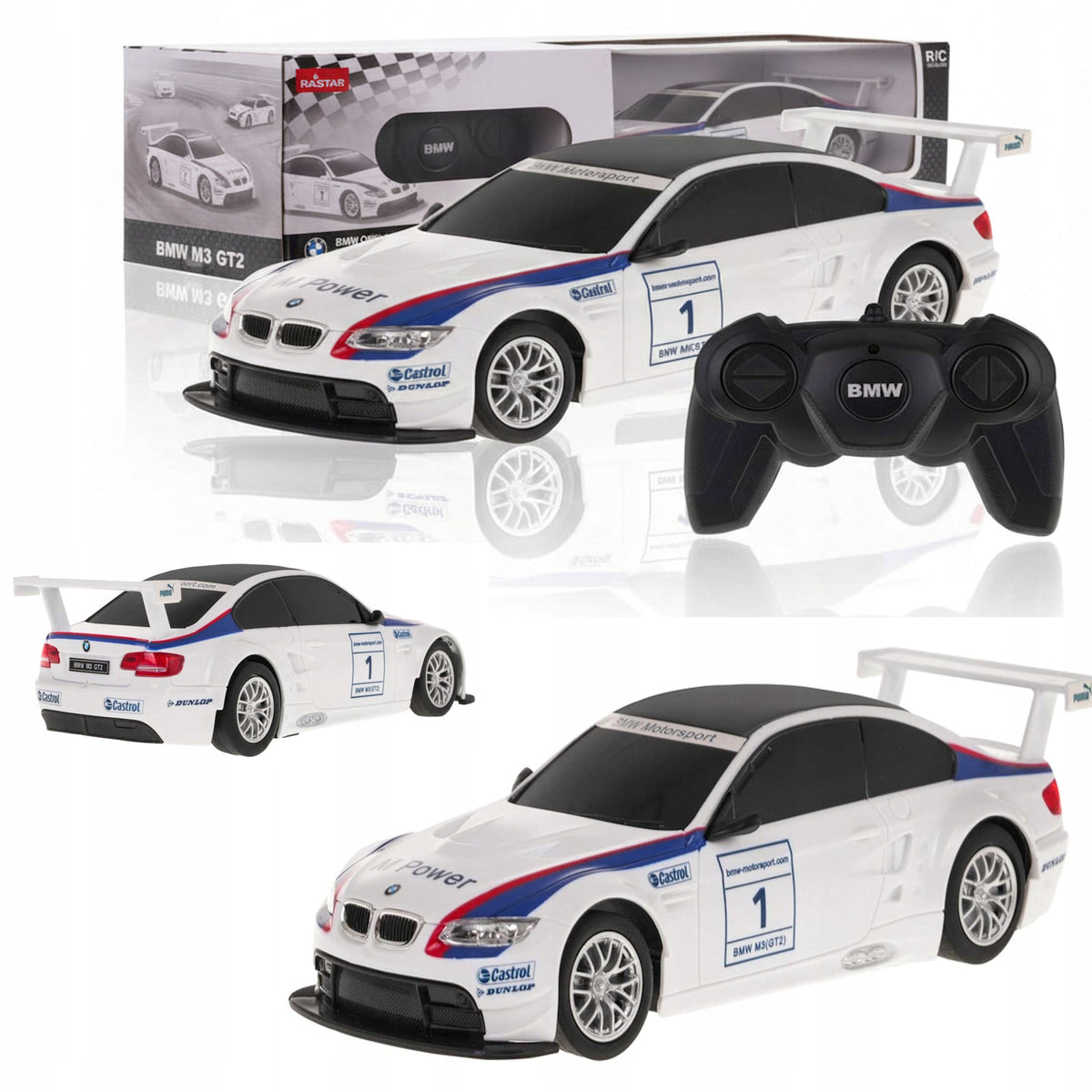Radijo Bangomis Valdomas Automobilis BMW M3 RC 1:24 – Baltas (Coil)