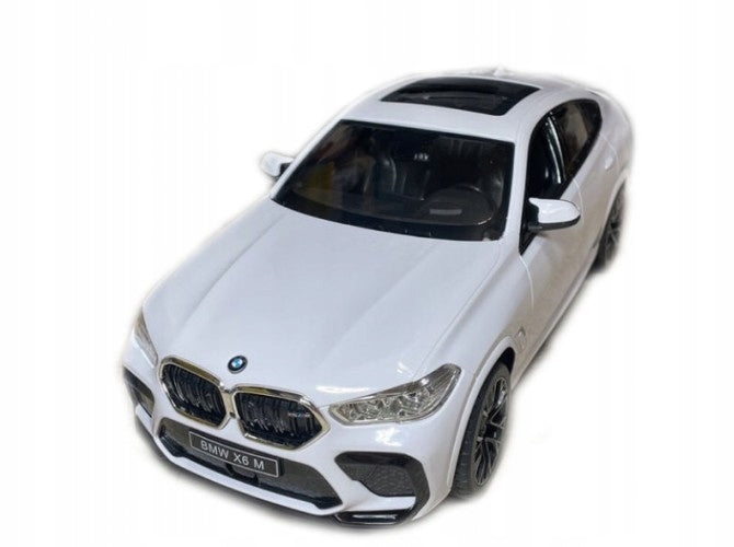 Nuotoliniu Būdu Valdomas Automobilis Rastar BMW X6 M su LED Žibintais – Baltas