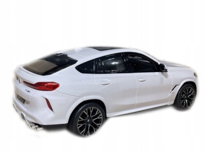 Nuotoliniu Būdu Valdomas Automobilis Rastar BMW X6 M su LED Žibintais – Baltas