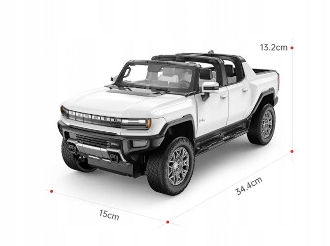 Radijo Bangomis Valdomas Visureigis Hummer 4x4 – Didelis RC Automobilis, Baltas