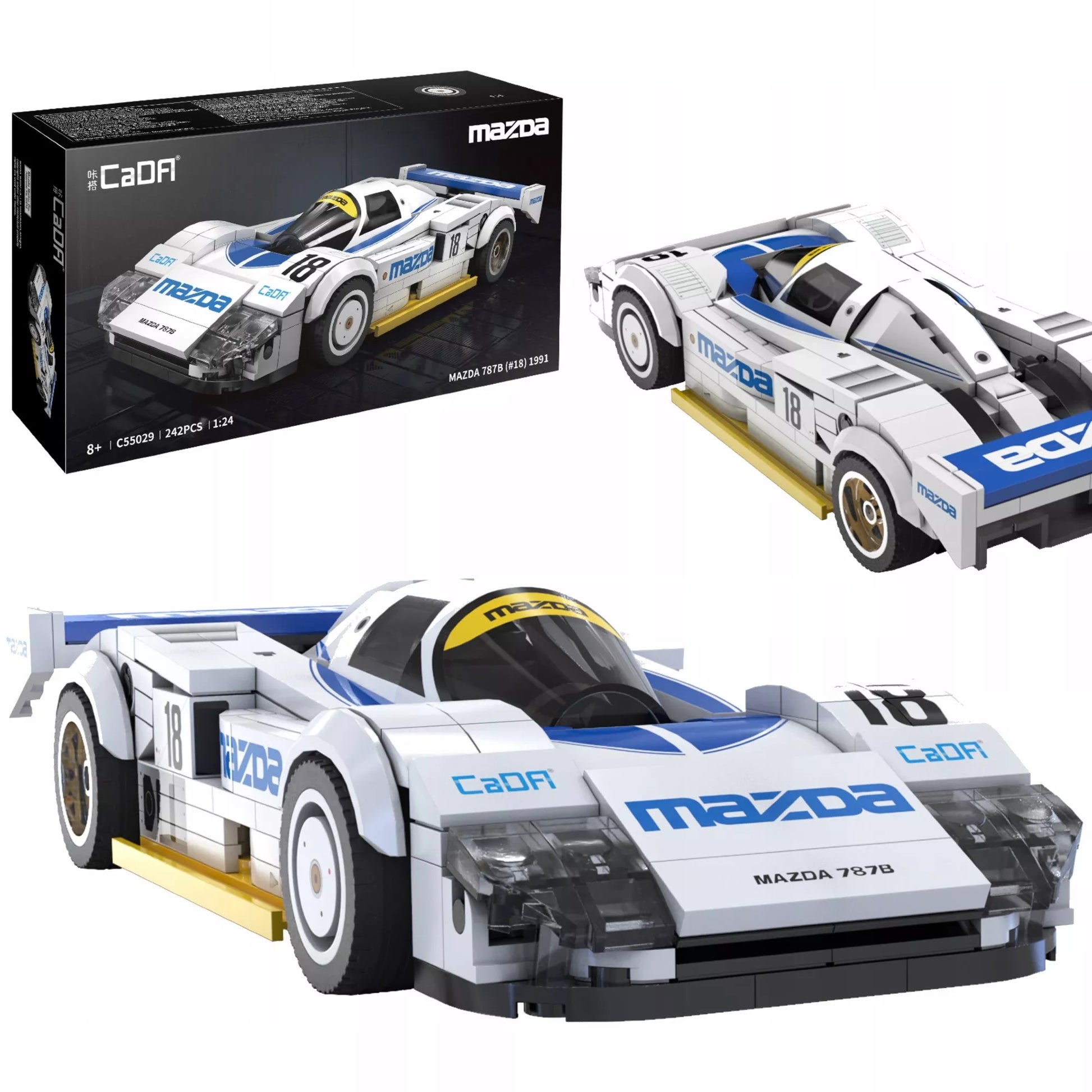 CaDA konstravimo kaladėlių rinkinys sportinis automobilis Mazda 787B