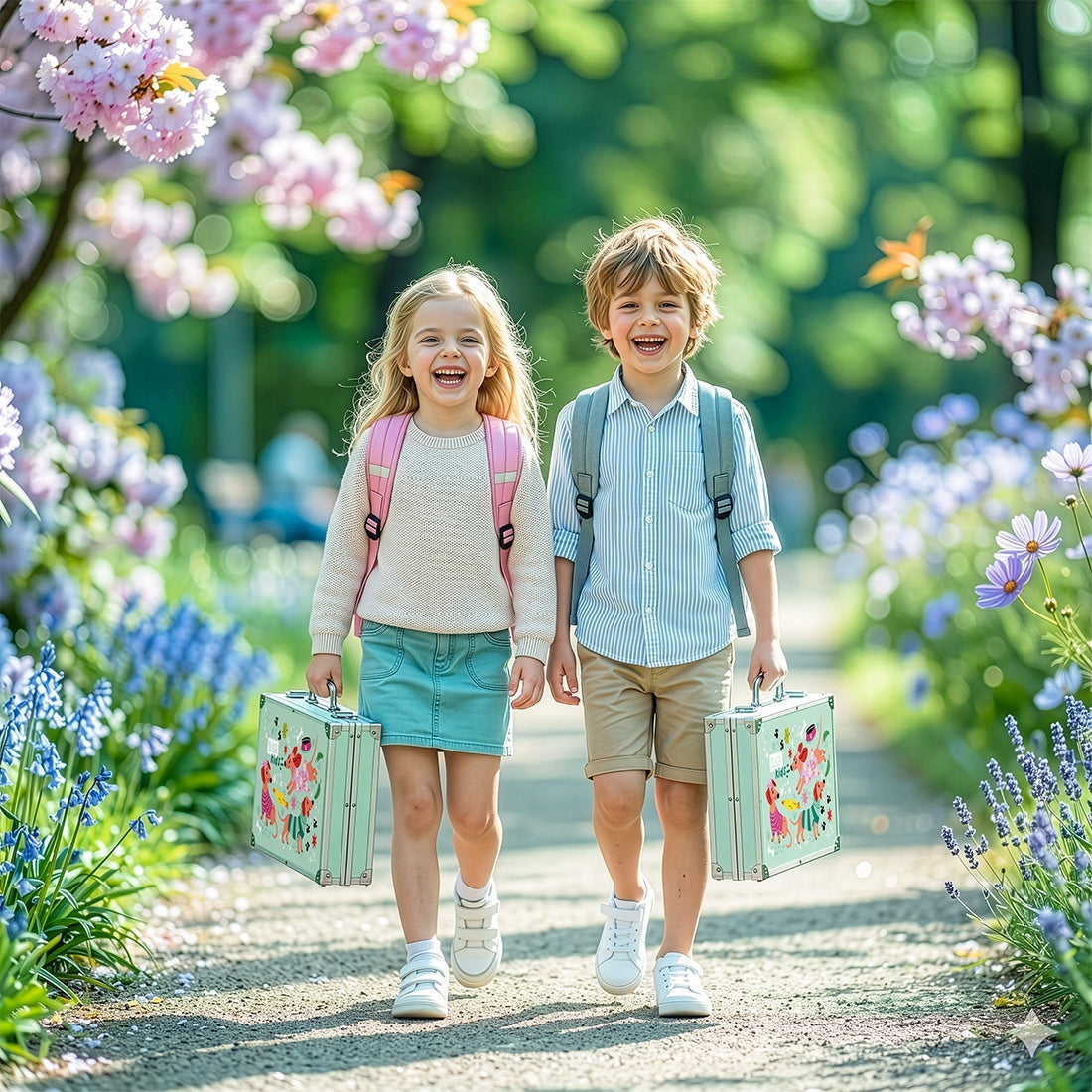 Piešimo ir Tapymo Rinkinys Vaikams – Pieštukai, Dažai, Flomasteriai, Pastelės Lagamine