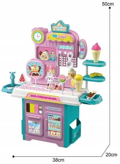 Edukacinis Žaislas Vaikams – Ledainė „IceCream Party“, 32 Dalys, 50 cm Aukščio