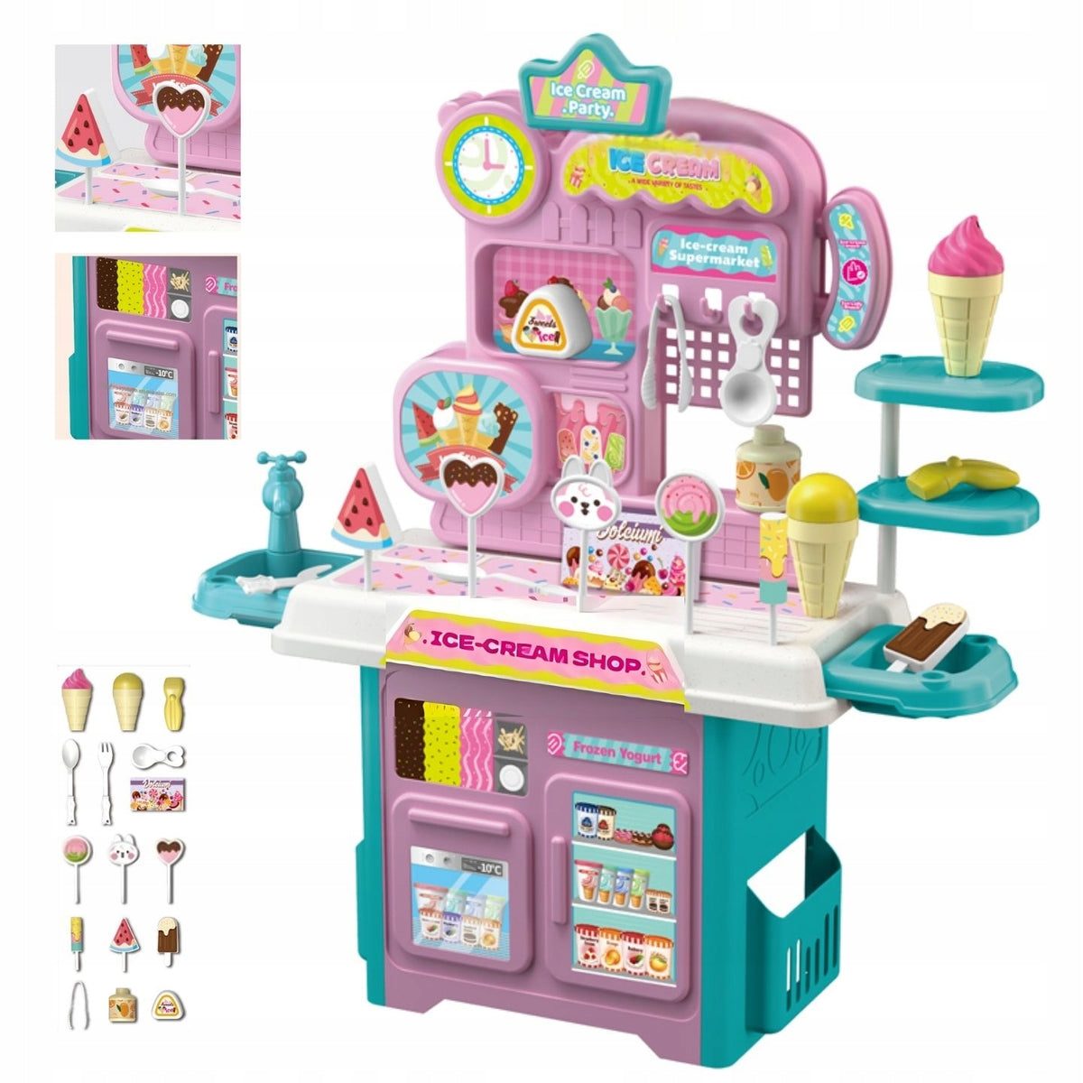 Edukacinis Žaislas Vaikams – Ledainė „IceCream Party“, 32 Dalys, 50 cm Aukščio