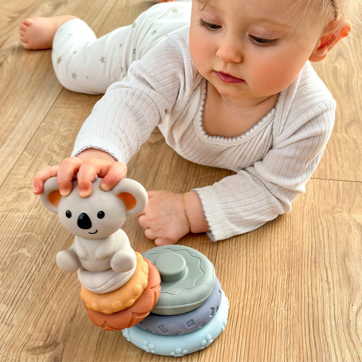 Edukacinė Piramidė Koala 2in1 su Kramtuku