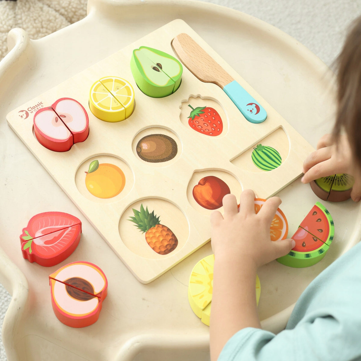 Montessori Vaisių Pjaustymo Rinkinys, 20 el.
