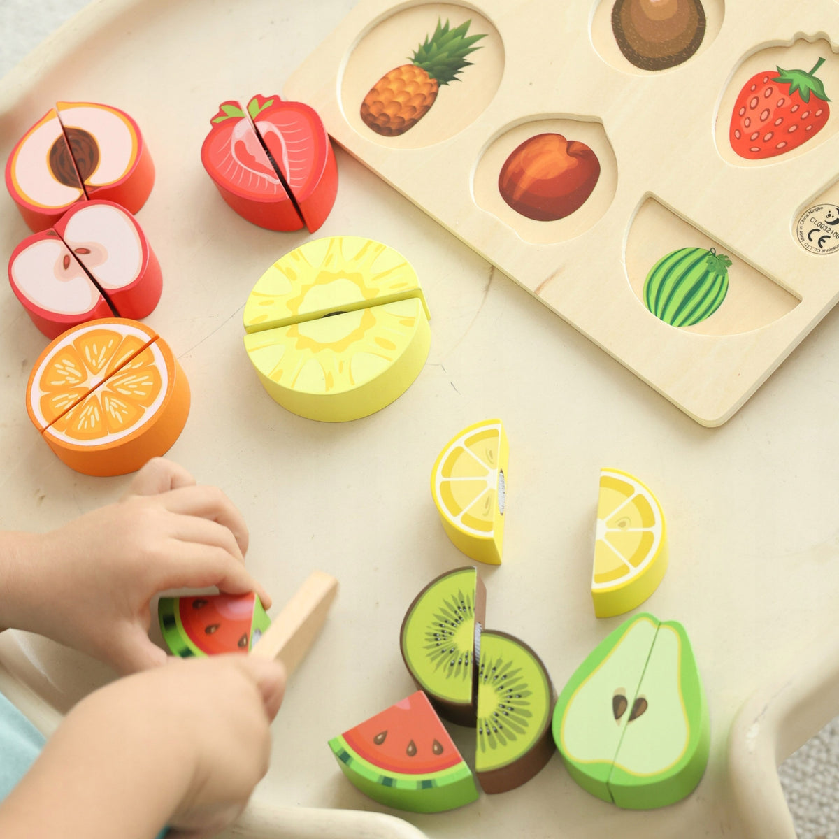 Montessori Vaisių Pjaustymo Rinkinys, 20 el.