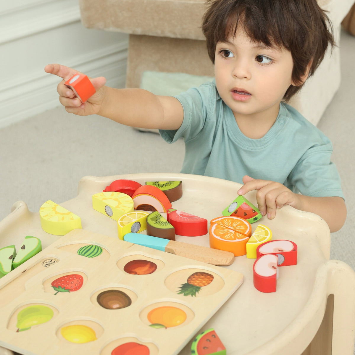 Montessori Vaisių Pjaustymo Rinkinys, 20 el.