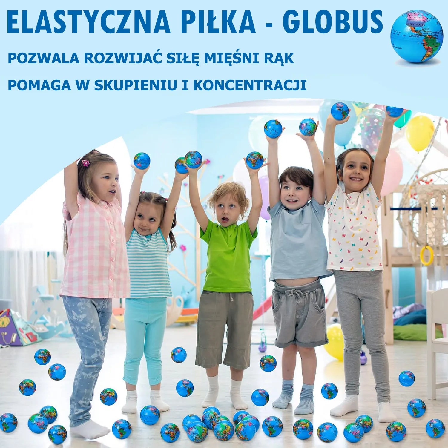 Antistresinių kamuoliukų rinkinys Gaublys