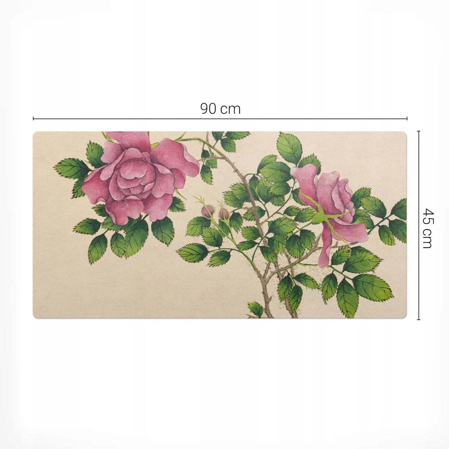 Apsauginis vinilinis kilimėlis įmonėms ir biurams Różany bukiet retro 90x45 cm
