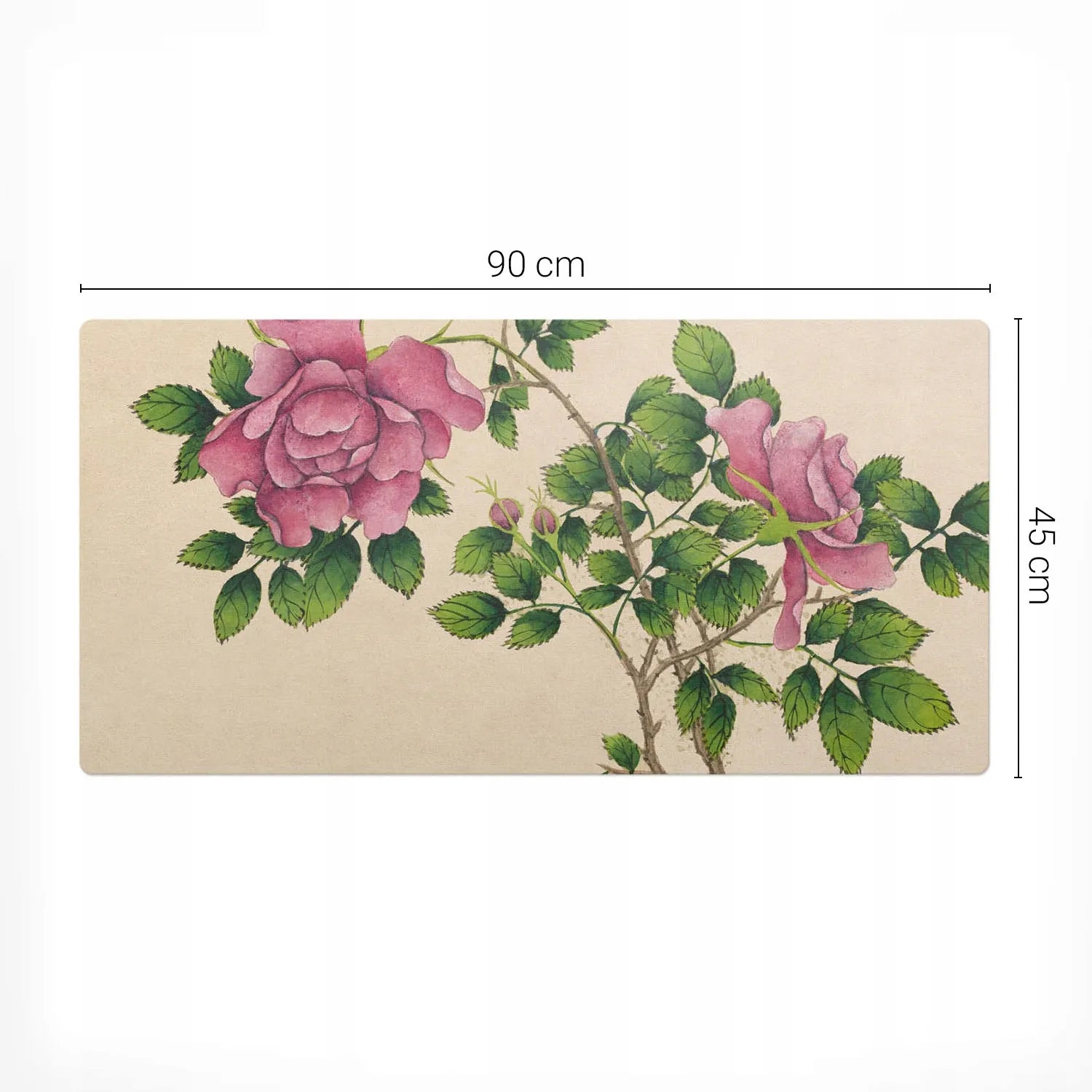 Apsauginis vinilinis kilimėlis įmonėms ir biurams Różany bukiet retro 90x45 cm