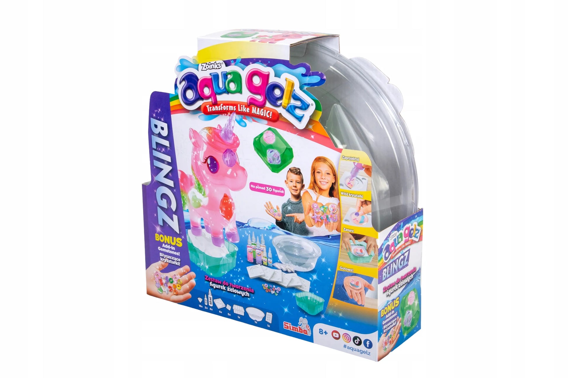 AQUA GELZ didelis kūrybinis rinkinys – 6 spalvų geliai, kristalai ir 3D figūrėlės