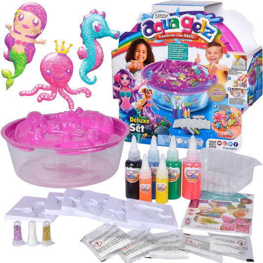 AQUA GELZ didelis kūrybinis rinkinys „Magiškos undinėlės“ 3D figūrėlės: 6 geliai + priedai