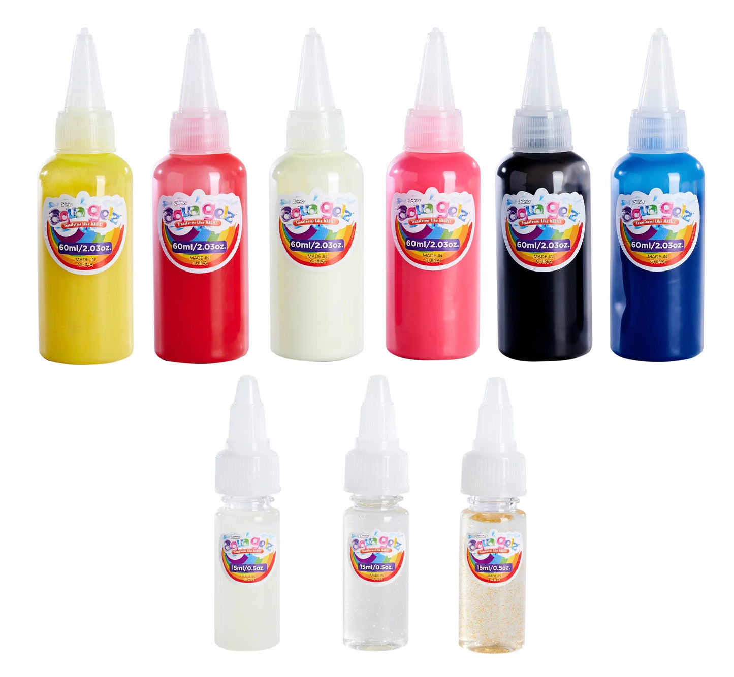 AQUA GELZ kūrybinis rinkinys „Deluxe“, 9 spalvų šviečiantis gelis