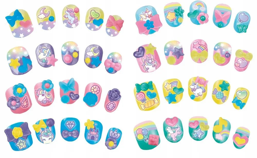 Aquabeads NAIL STUDIO nagų dailės rinkinys vienaragiai kūrybinis rinkinys