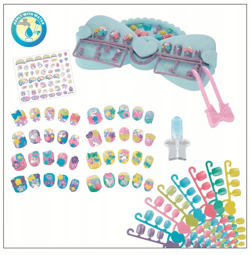 Aquabeads NAIL STUDIO nagų dailės rinkinys vienaragiai kūrybinis rinkinys