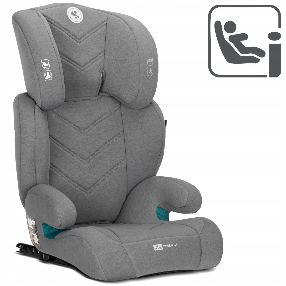 Automobilinė kėdutė 15-36 kg ISOFIX i-Size Lorelli Speed GT 100-150 cm pilka