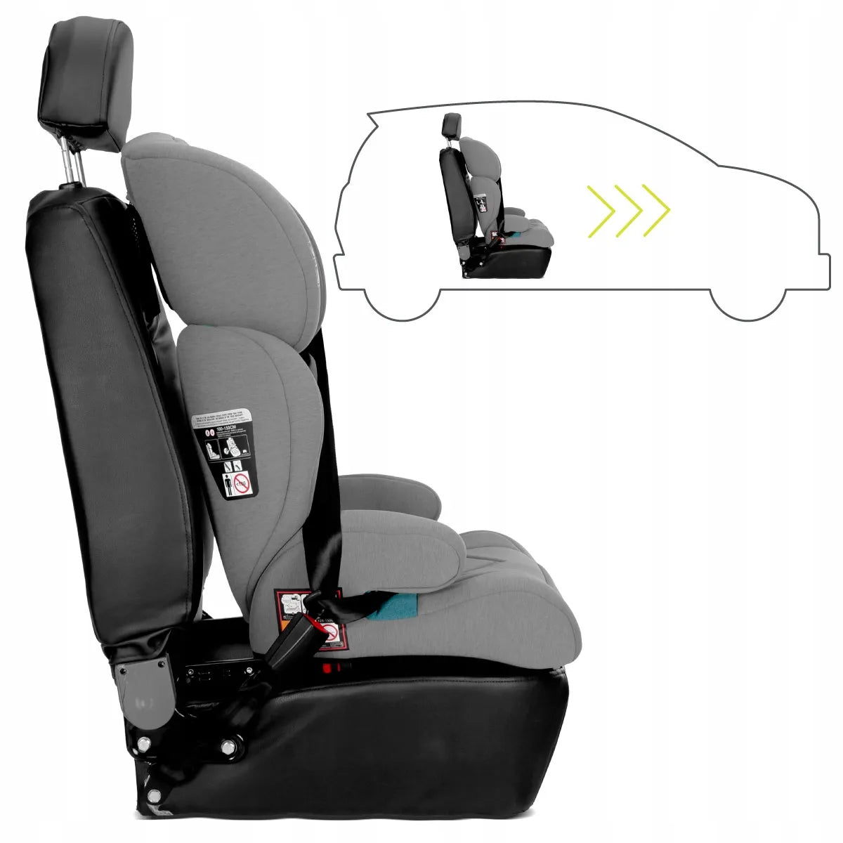 Automobilinė kėdutė 15-36 kg ISOFIX i-Size Lorelli Speed GT 100-150 cm pilka