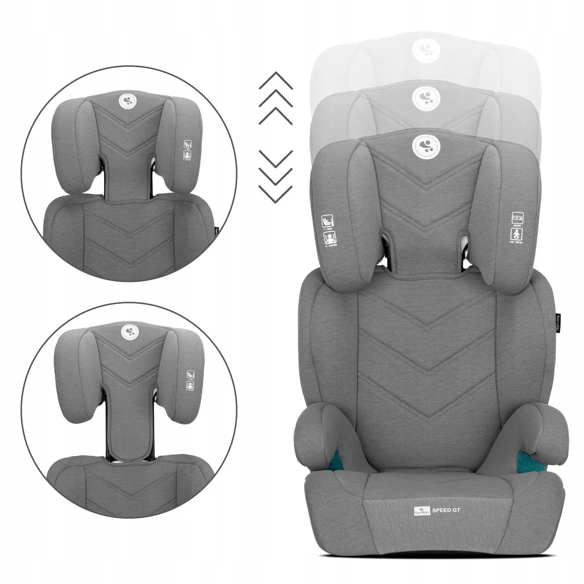 Automobilinė kėdutė 15-36 kg ISOFIX i-Size Lorelli Speed GT 100-150 cm pilka