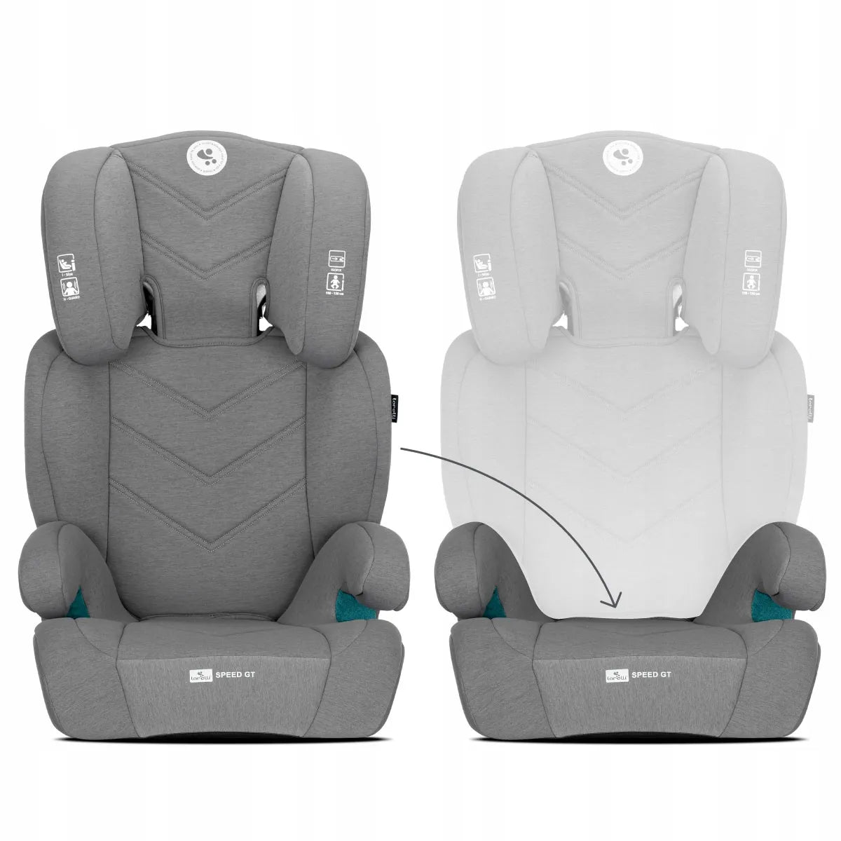 Automobilinė kėdutė 15-36 kg ISOFIX i-Size Lorelli Speed GT 100-150 cm pilka