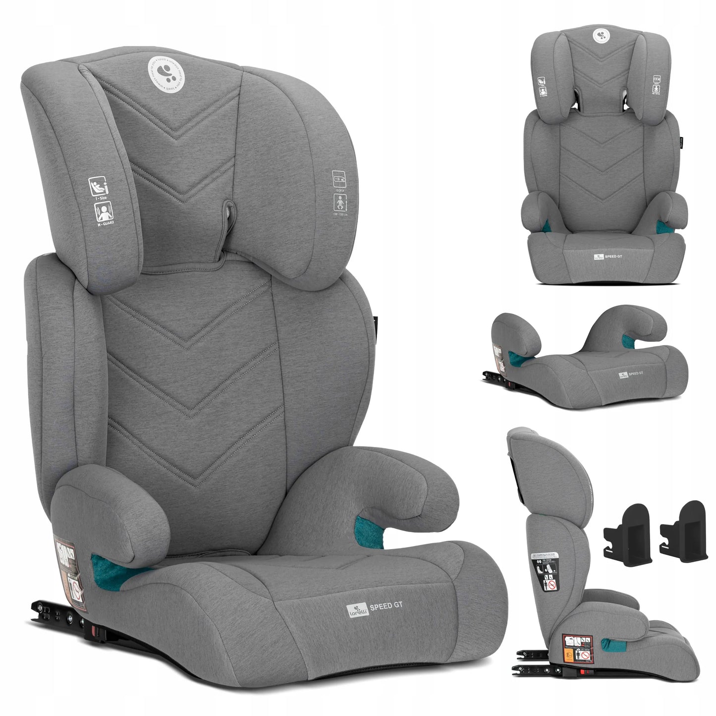 Automobilinė kėdutė 15-36 kg ISOFIX i-Size Lorelli Speed GT 100-150 cm pilka