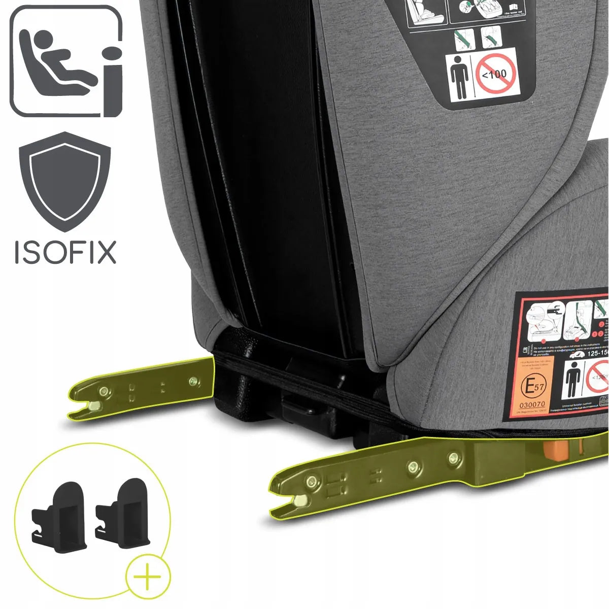 Automobilinė kėdutė 15-36 kg ISOFIX i-Size Lorelli Speed GT 100-150 cm pilka