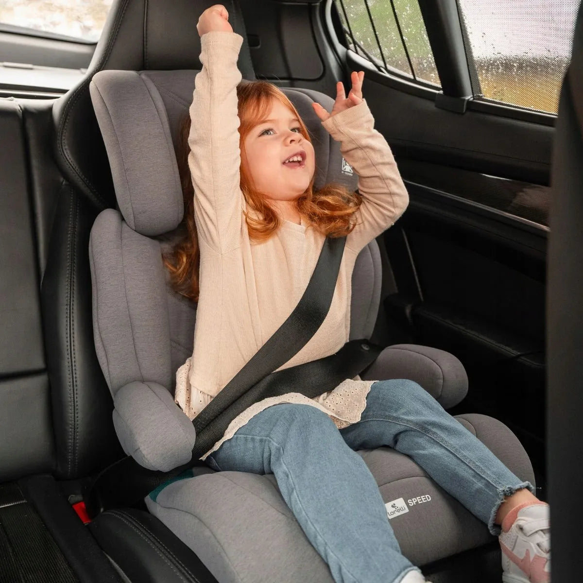 Automobilinė kėdutė 15-36 kg ISOFIX i-Size Lorelli Speed GT 100-150cm smėlio spalvos