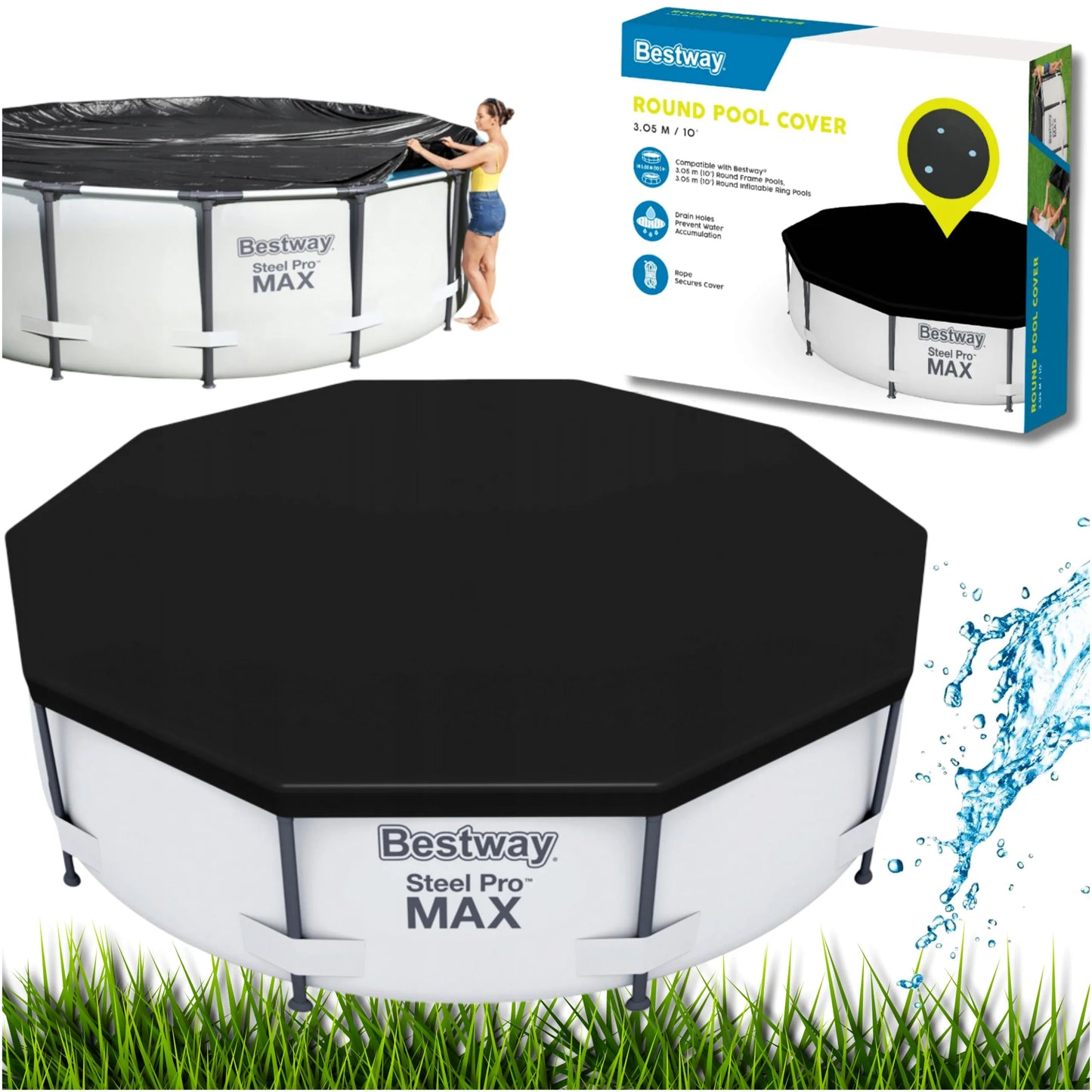 Baseino uždangalų dangtis Bestway 366 cm 58037