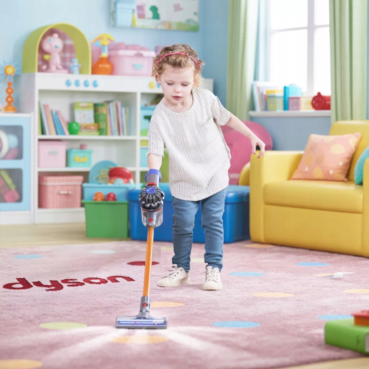 Belaidis vaikiškas vertikalus dulkių siurblys Casdon su garsu