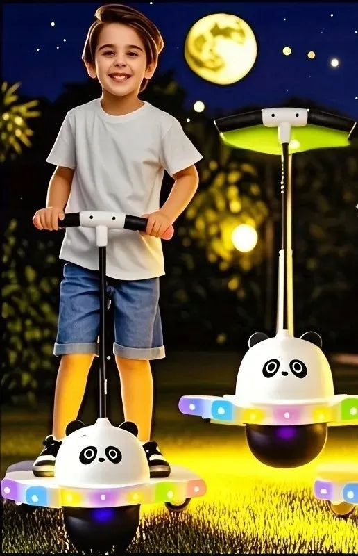 BestHurt Pogo Ball kamuolys šokinėjimui su rankena vaikams LED Panda + pompa