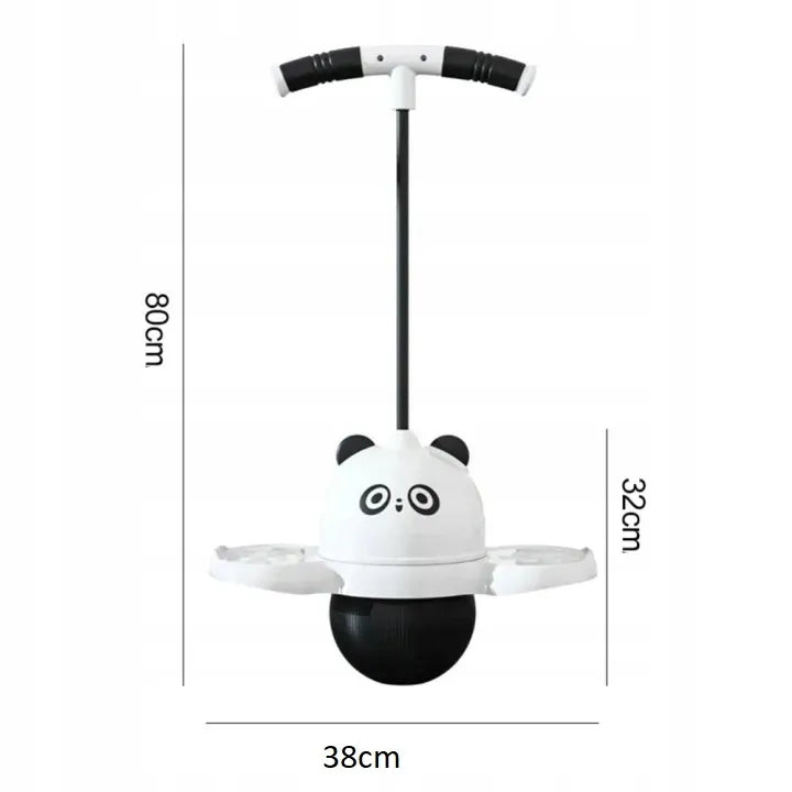 BestHurt Pogo Ball kamuolys šokinėjimui su rankena vaikams LED Panda + pompa