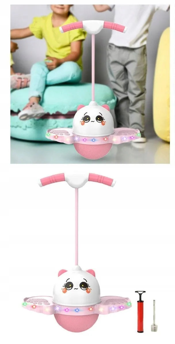 BestHurt Pogo Ball šokinėjimo kamuolys su rankena vaikams LED Panda + pompa