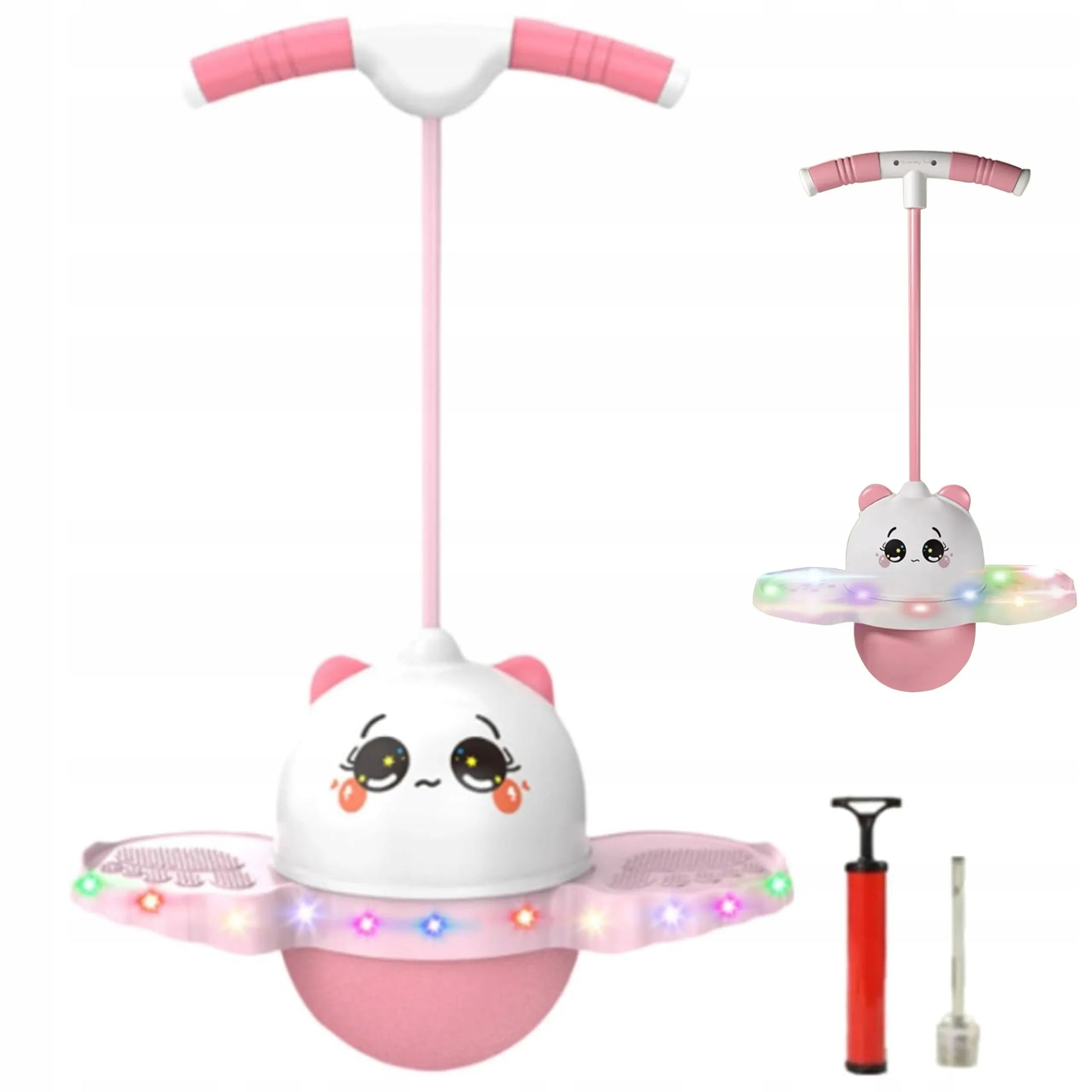BestHurt Pogo Ball šokinėjimo kamuolys su rankena vaikams LED Panda + pompa