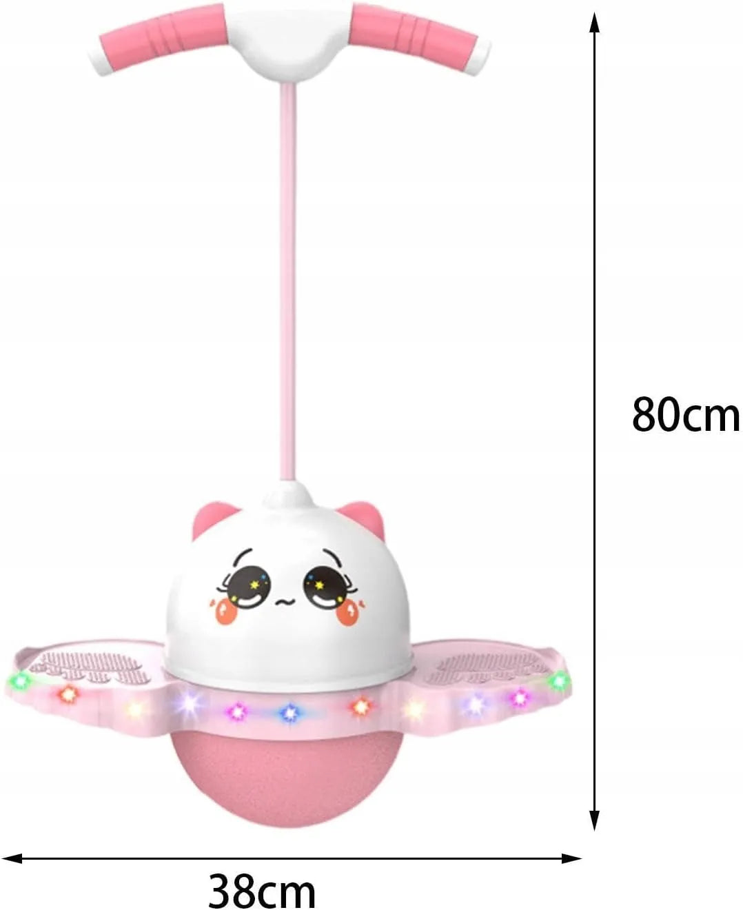 BestHurt Pogo Ball šokinėjimo kamuolys su rankena vaikams LED Panda + pompa