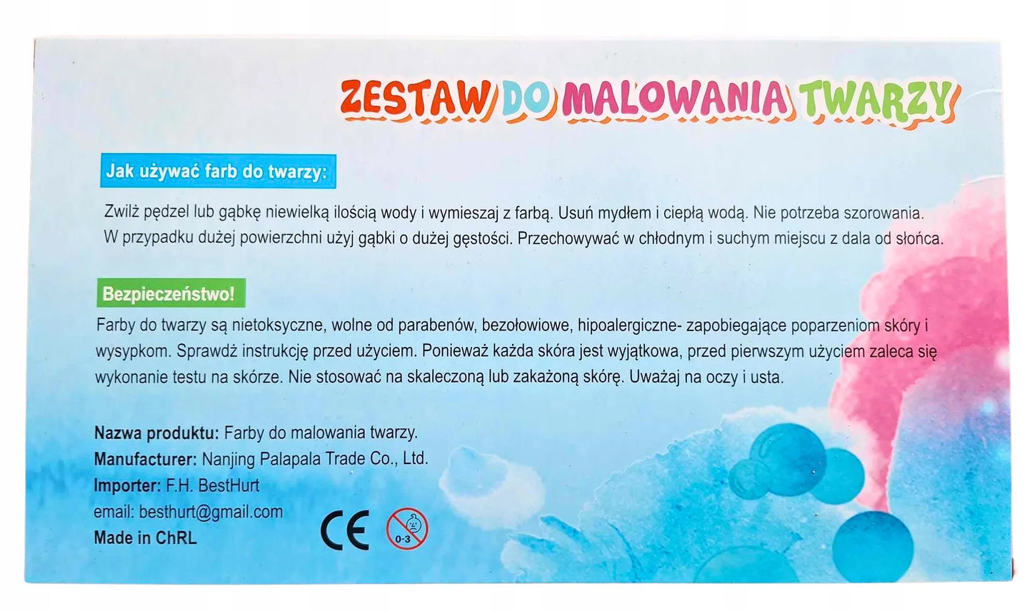 BestHurt veido dažų ir plaunamų tatuiruočių rinkinys vaikams su šablonais XXXL
