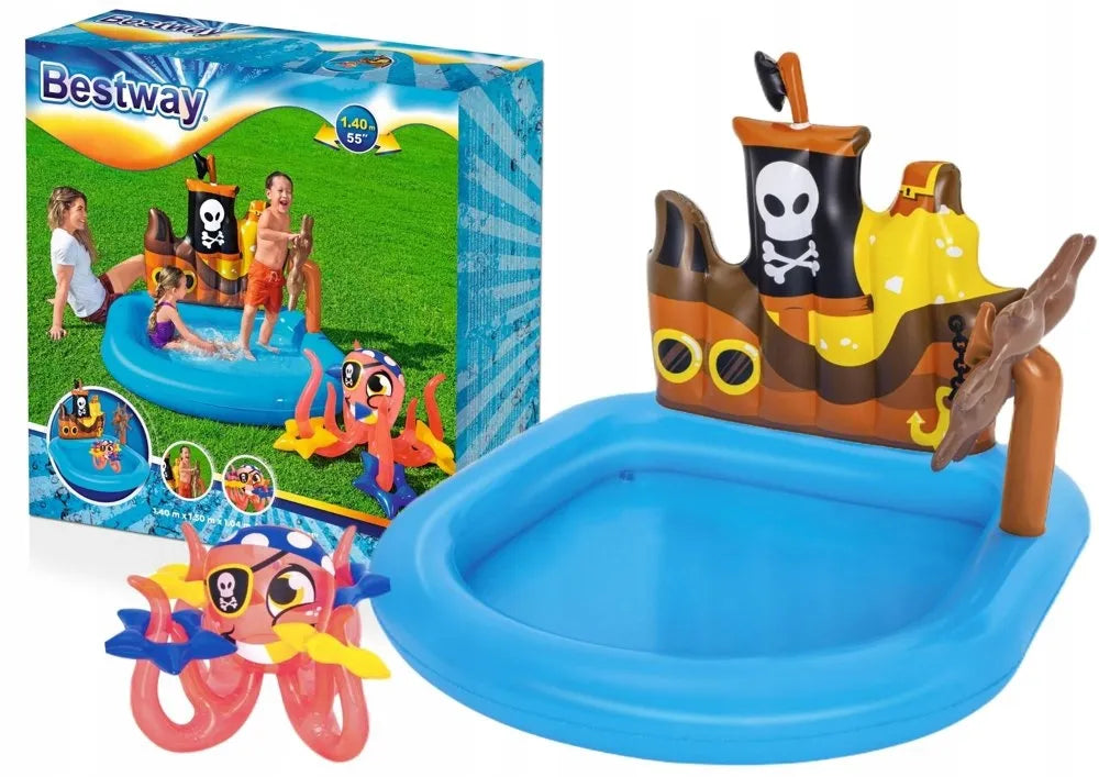 Bestway pripučiamas žaidimų baseinas Piratas 140x130x104cm B52211